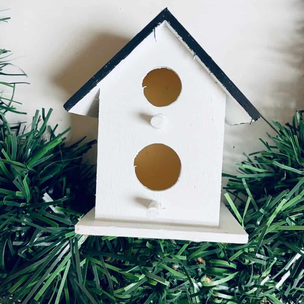 White Birdhouse for wreath