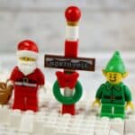 close up view lego north pole
