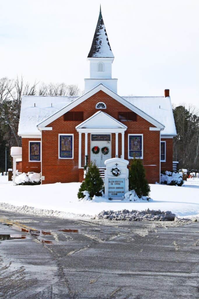 red brick church