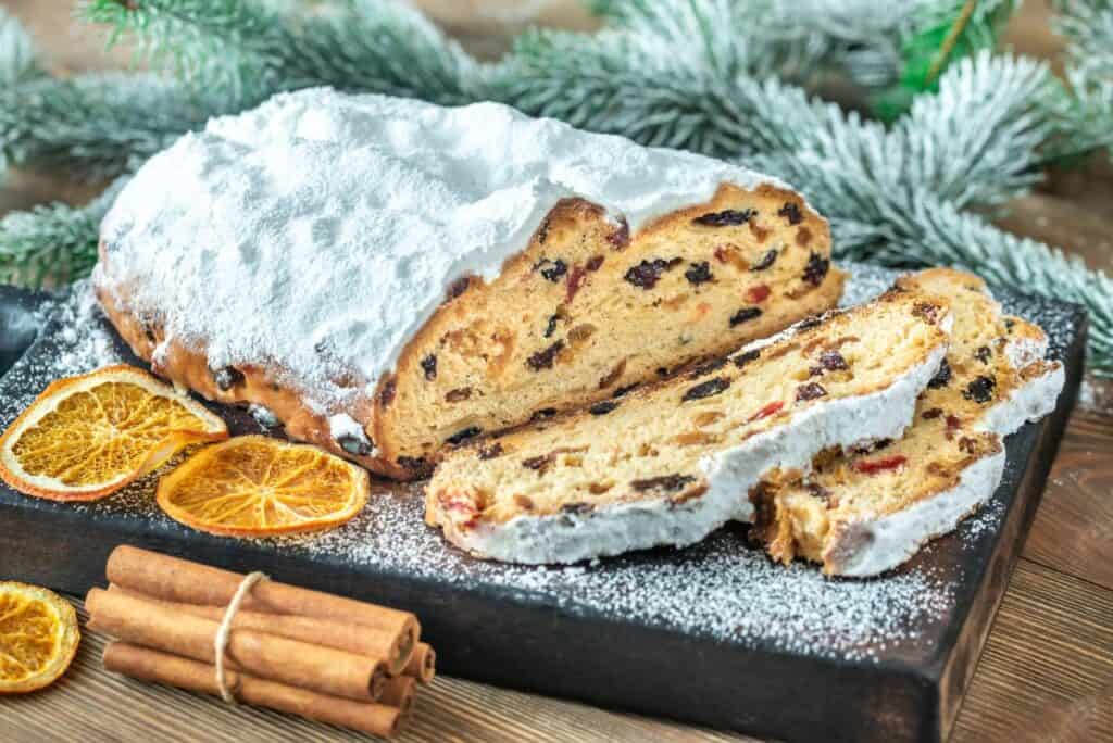 traditional German Christmas bread stollen