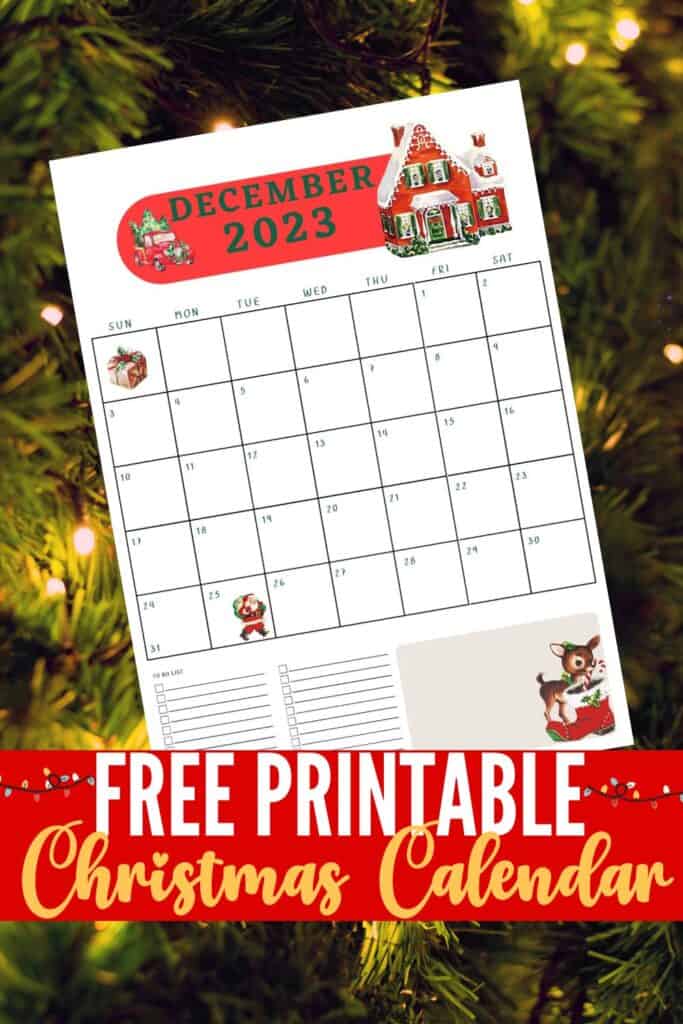 free printable Christmas calendar