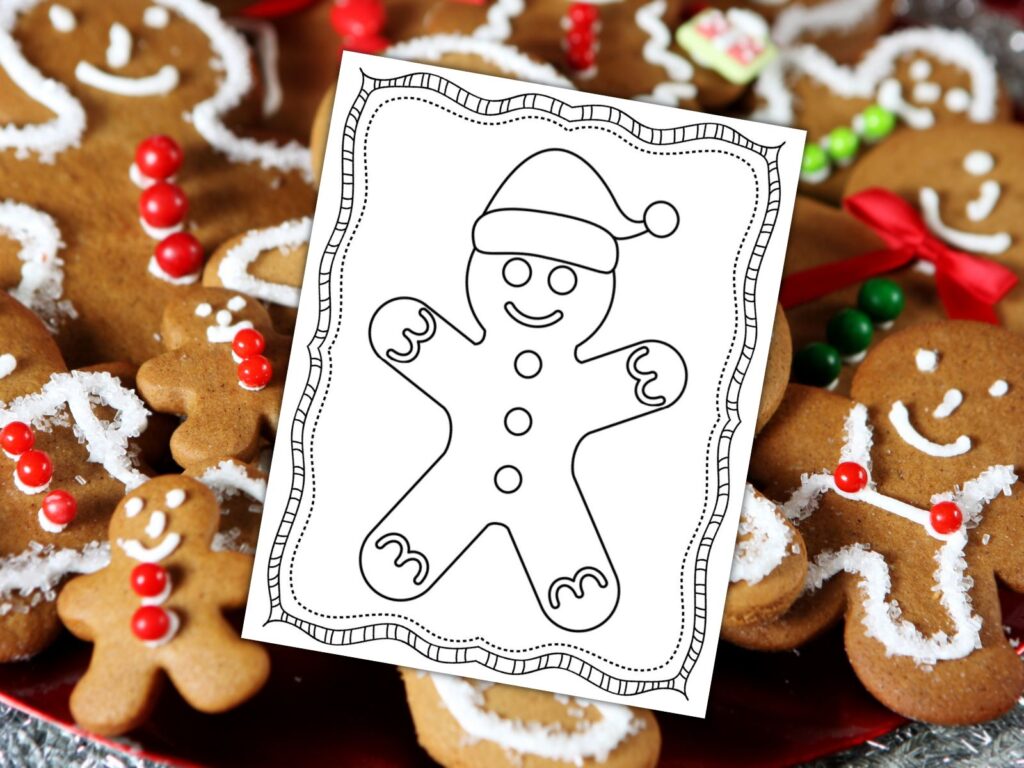 printable gingerbread man for Christmas