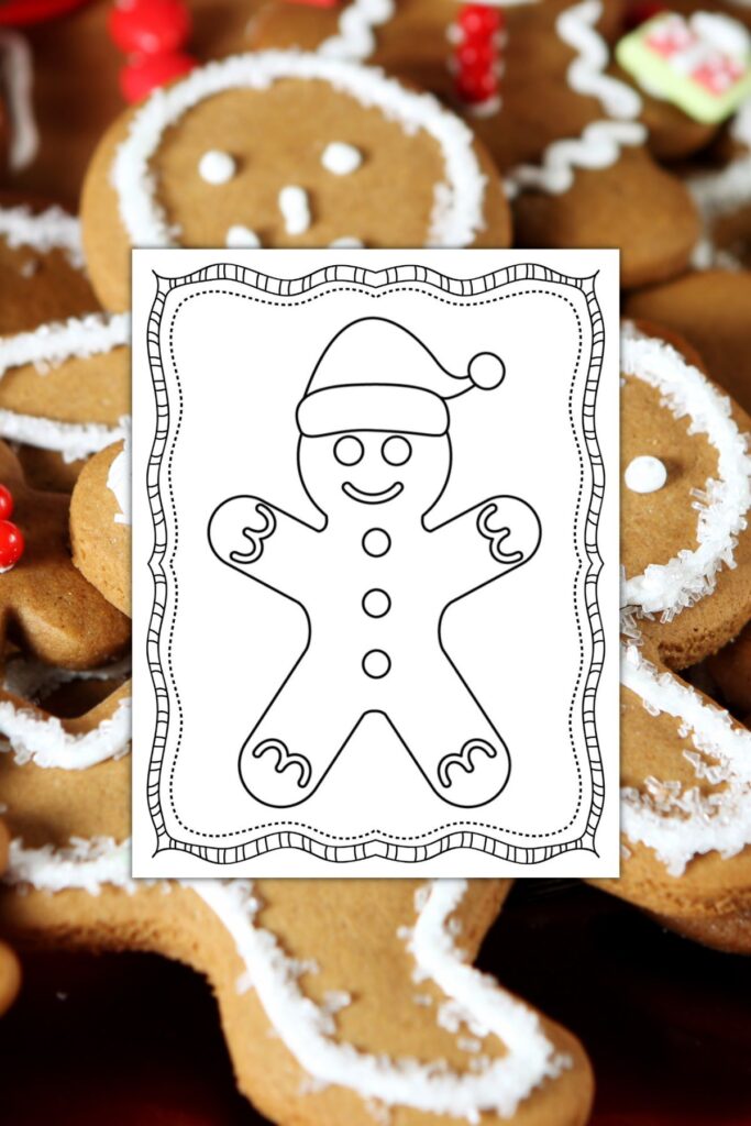 Christmas printable gingerbread man and cookies