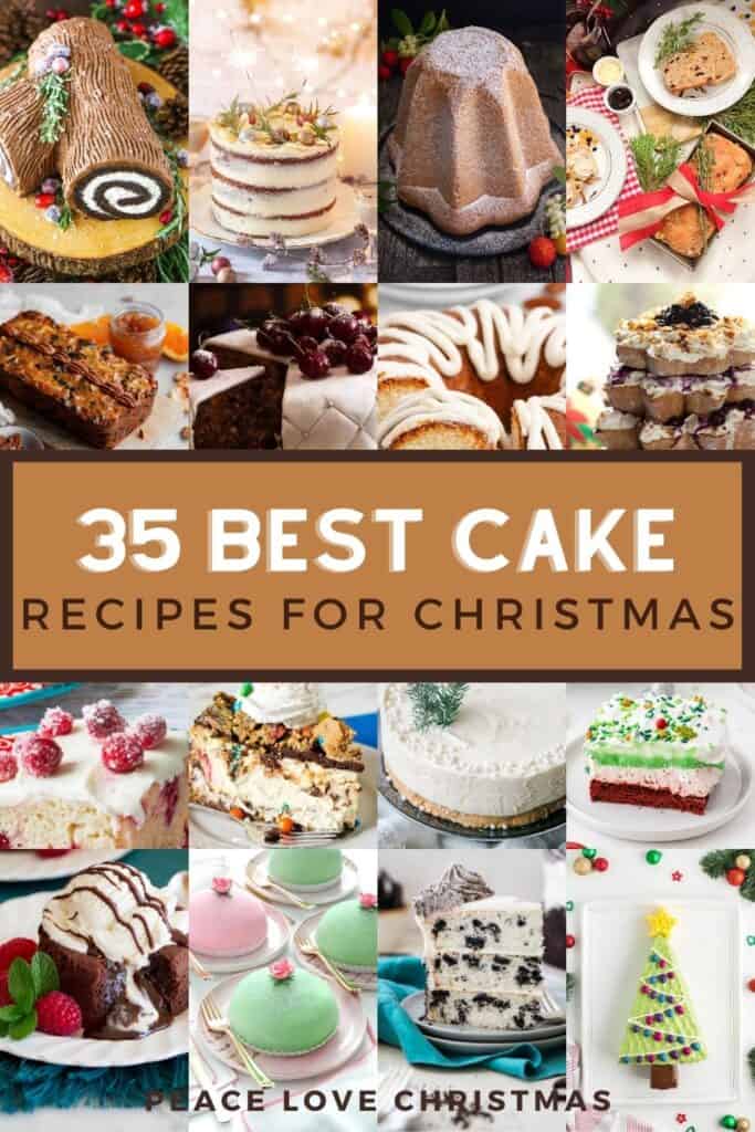 35 Best cake recipes for Christmas Pin