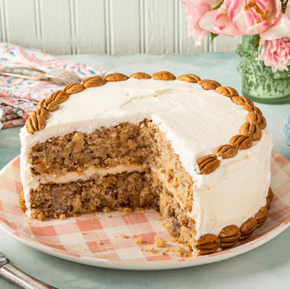 Sliced humming bird cake