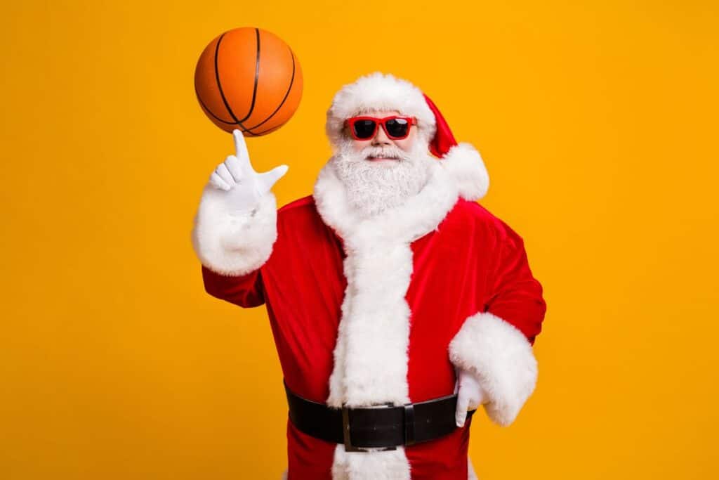 Santa Claus with a Basketball