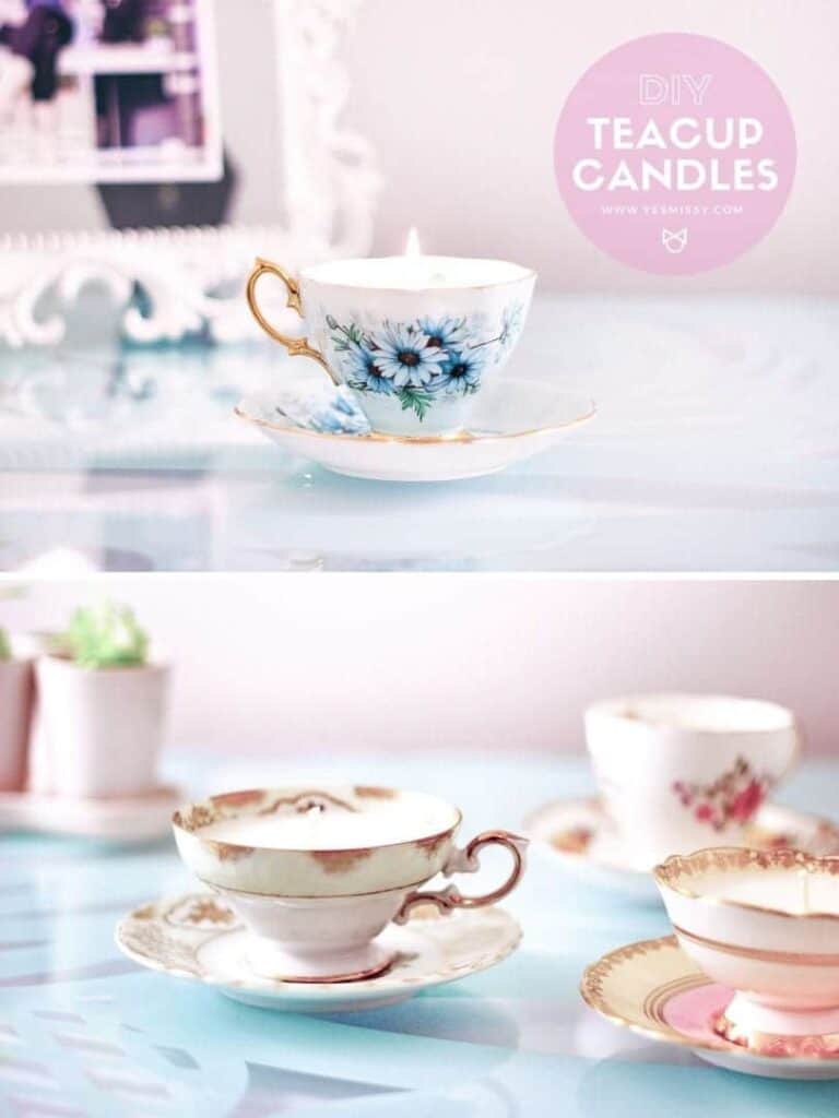 teacup candles