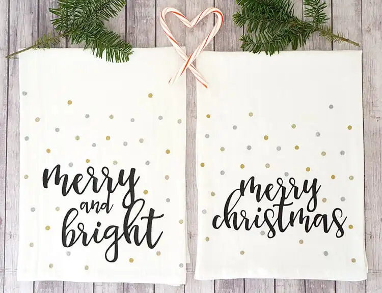 DIY Christmas Tea Towels