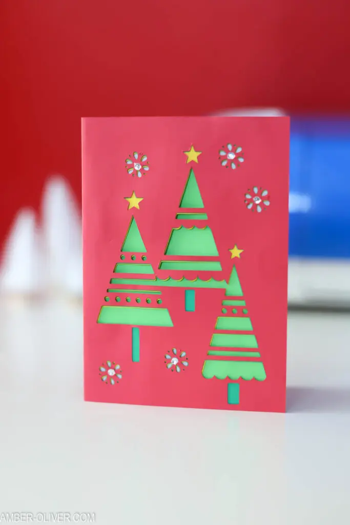 Christmas Tree Cricut Greeting Card