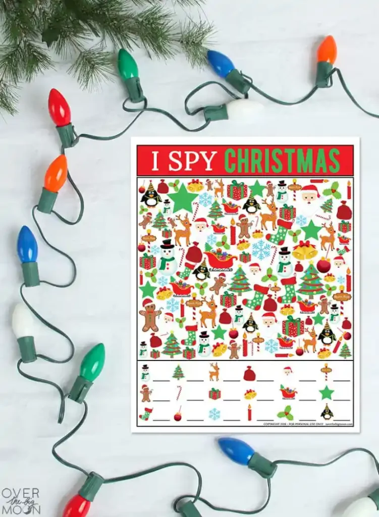 I Spy Christmas Game Printable