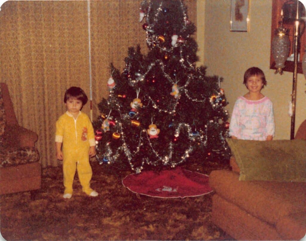 Sara and Daniel, Christmas growing up