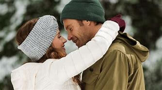 Katie and Gordon fall in love in CHRISTMAS IN THE ROCKIES