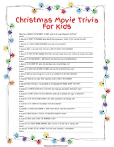 70 Free Christmas Movie Trivia Printables for Fun Games - Peace Love ...